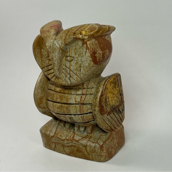 Hand Carved Stone Owl - Picture 3 of 6